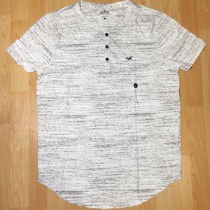 Hollister Henley Tee - Large Grey Brand New